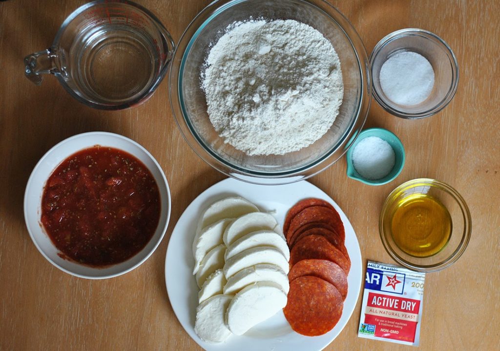 Home Made Pizza Ingredients (including dough from scratch) (See text for list)