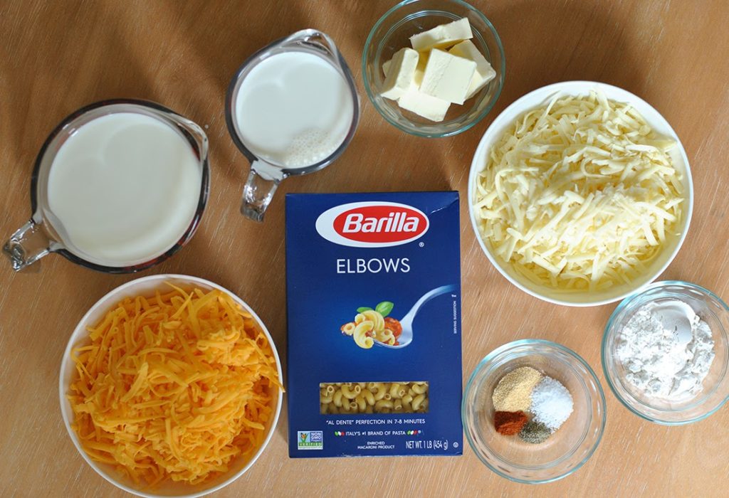 Baked Mac and Cheese Ingredients (for details see text)