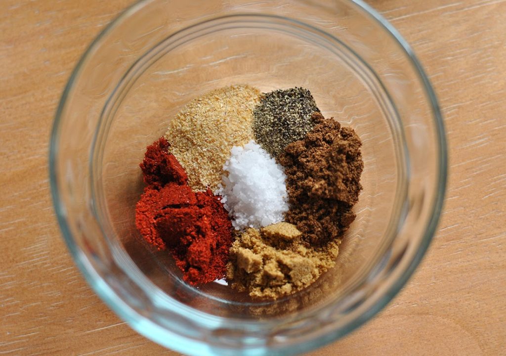Spices for Grilled Salmon in a bowl
