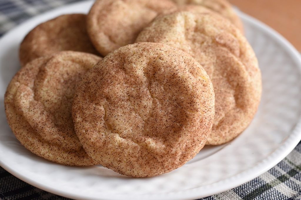 Snickerdoodle cookies on a plate