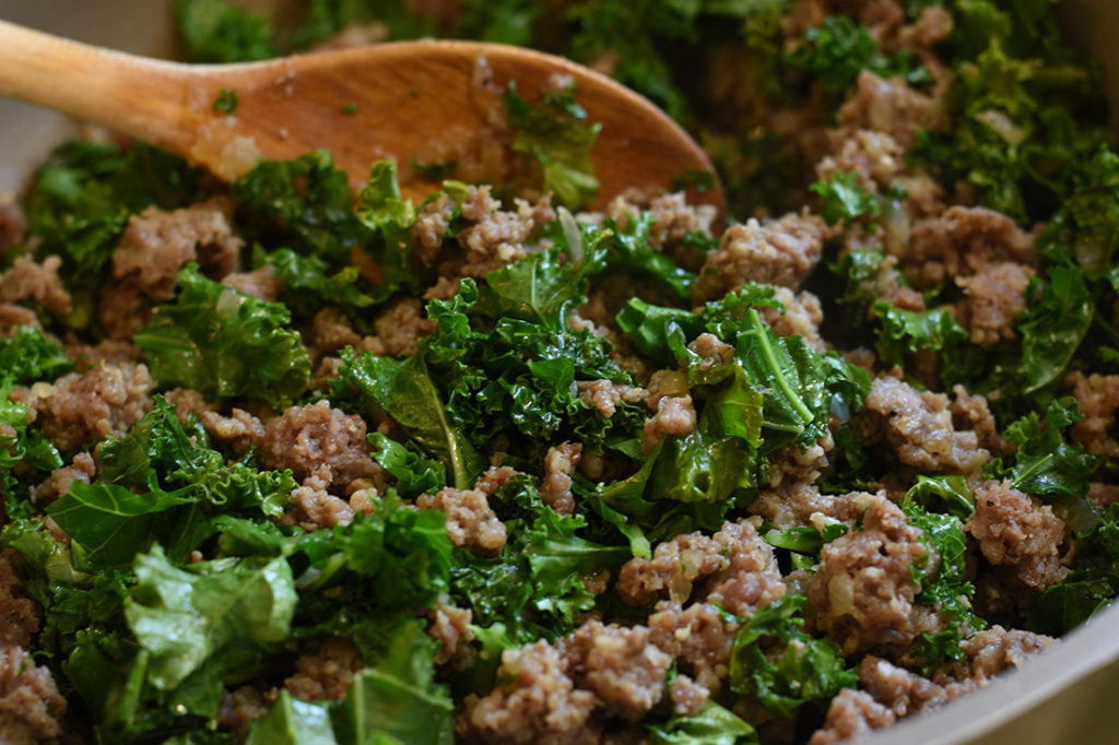 Sausage and Kale for Breakfast Casserole