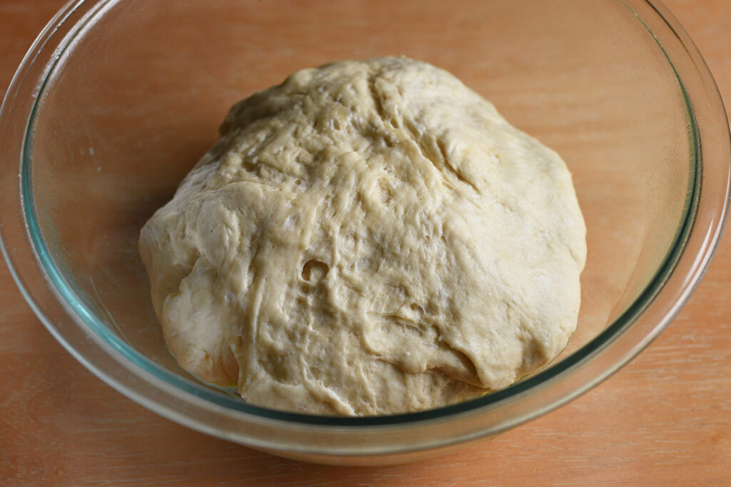Resting dough in a bowl 